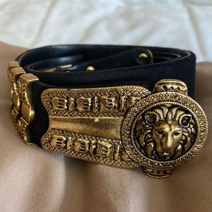 Belt, The Kooples, suede leather belt, adjustable length .